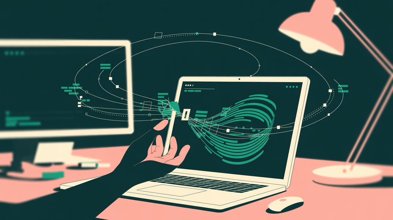 Laptop screen glowing with analytics dashboard (content unreadable) — generative engine optimization strategies