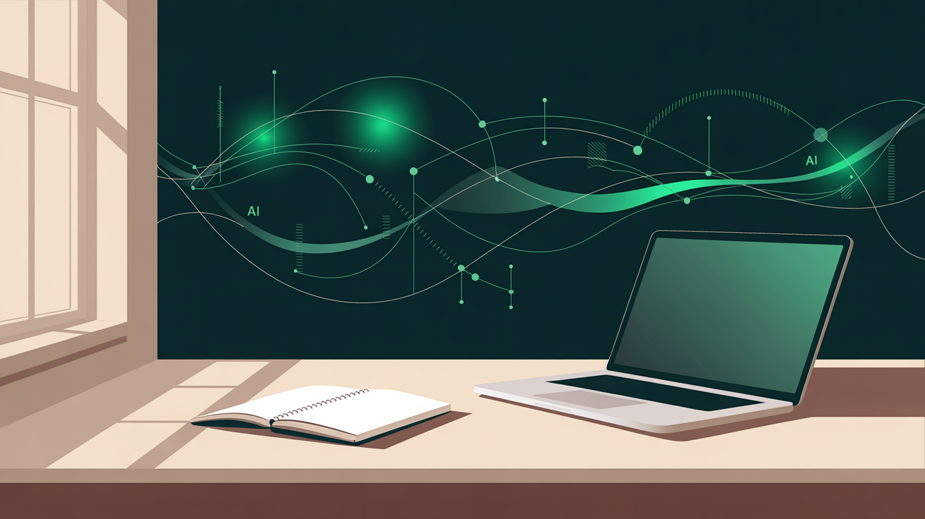 Laptop screen angled away and unreadable — ai citation tracking workflow